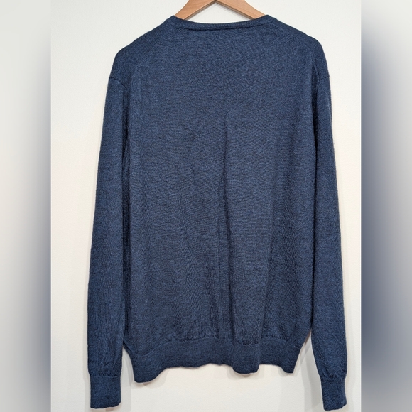 Polo Ralph Lauren Men's XXL Washable Merino Wool Crewneck Sweater Blue Heather - Picture 2 of 9
